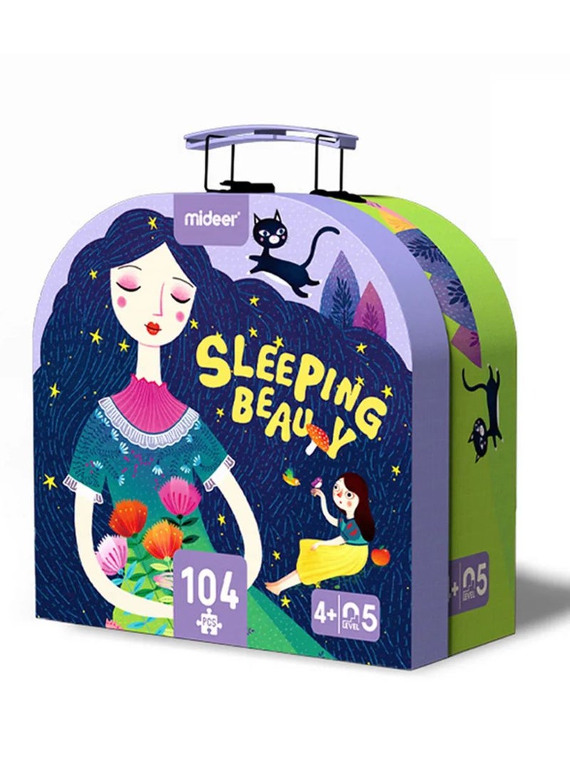 MiDeer Sleeping Beauty Puzzle for Kids – 105 Pieces Educational Jigsaw Puzzle with Carry Case – Fairy Tale Puzzle for Girls & Boys Age 4+ – 40 x 70cm - Image 1