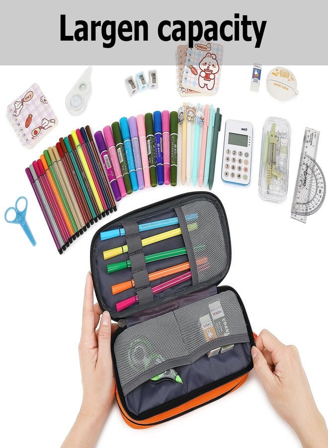Mountain guest Large Capacity Pencil Case Multi-Slot Pencil Pouch Durable Pencil Box Portable Office Pen Bag with Zipper - Image 2