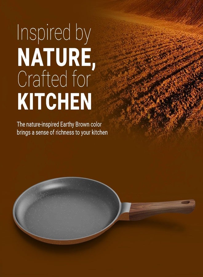 Preethi Artistic Collection Die Cast Non Stick Tawa, 27 cm, 5 Star Non Stick Effect, Cook & Serve, Earthy Brown - Image 3