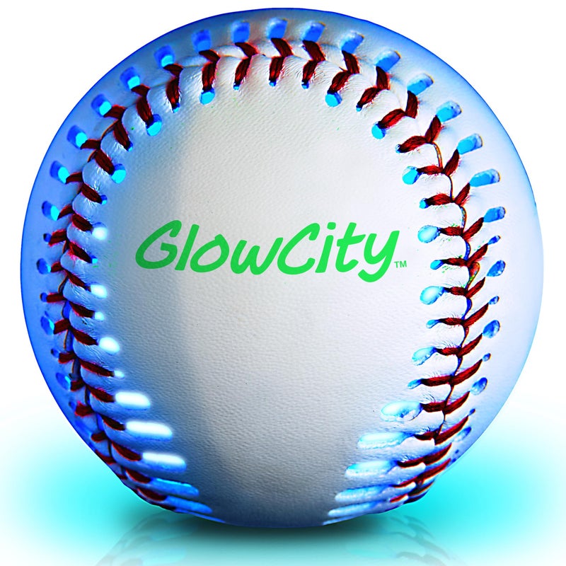 GlowCity Premium Leather LED Rechargeable LightUp Baseball Illuminate the Game Nighttime Fun and Play Sports Stuff Gadgets for Kids Age 8 Years Old and Up Catch Only - Image 2