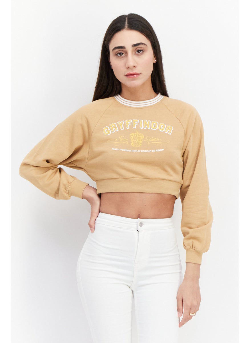 Don't Call Me Jennyfer - Women Crew Neck Graphic Print Sweatshirt, Brown - Image 1