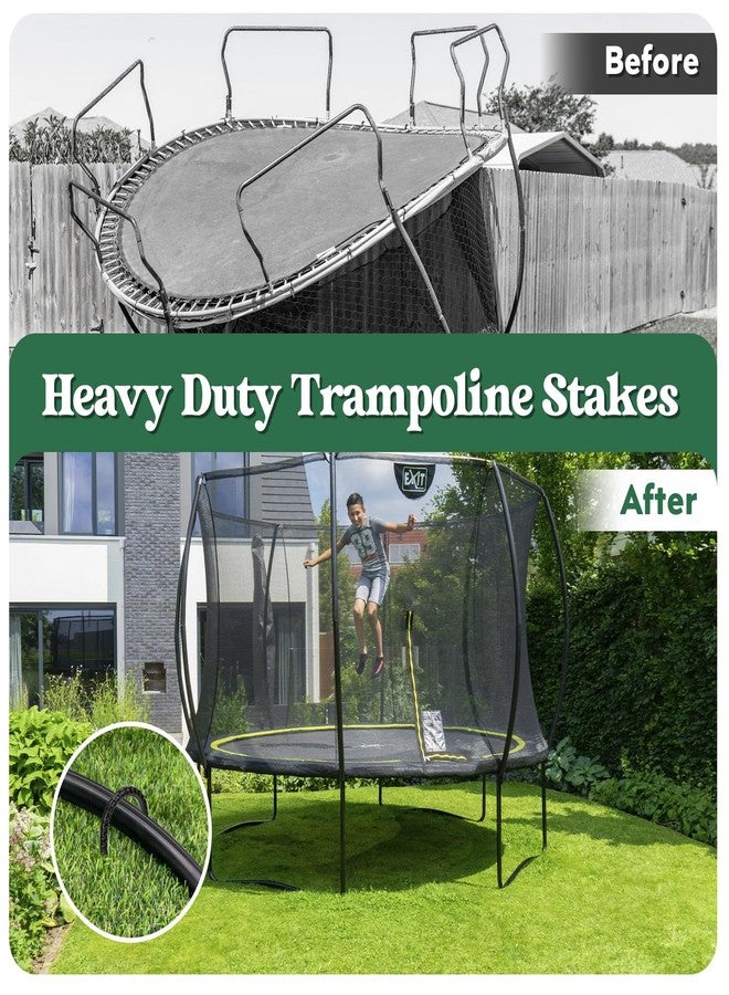 Homwin 12 inches 12-Pack Trampoline Stakes Anchors High Wind Stake Heavy Duty U Hooks for Ground Lawn Garden Yard Stakes for Decorations Swing Set Shed - Image 5