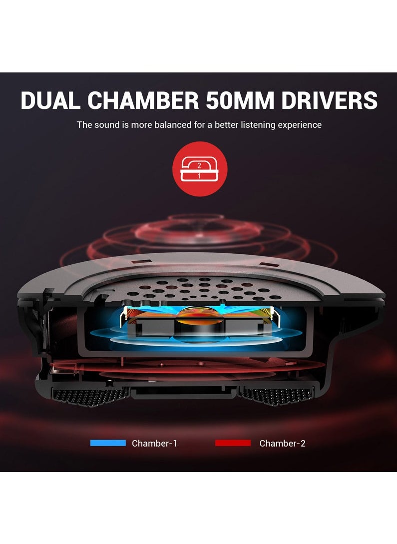 EKSA - Gaming Headset with Detachable Noise Cancelling Mic, 7.1 Surround Sound, Wireless/Bluetooth/Wired Connection - Image 1