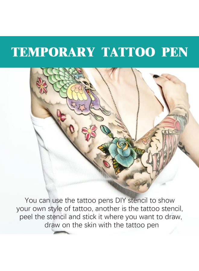 EELHOE Temporary Tattoo Pen Suit Face Arm Body Multicolor Painted Diy Makeup Graffiti Decorative Tattoo - Image 3
