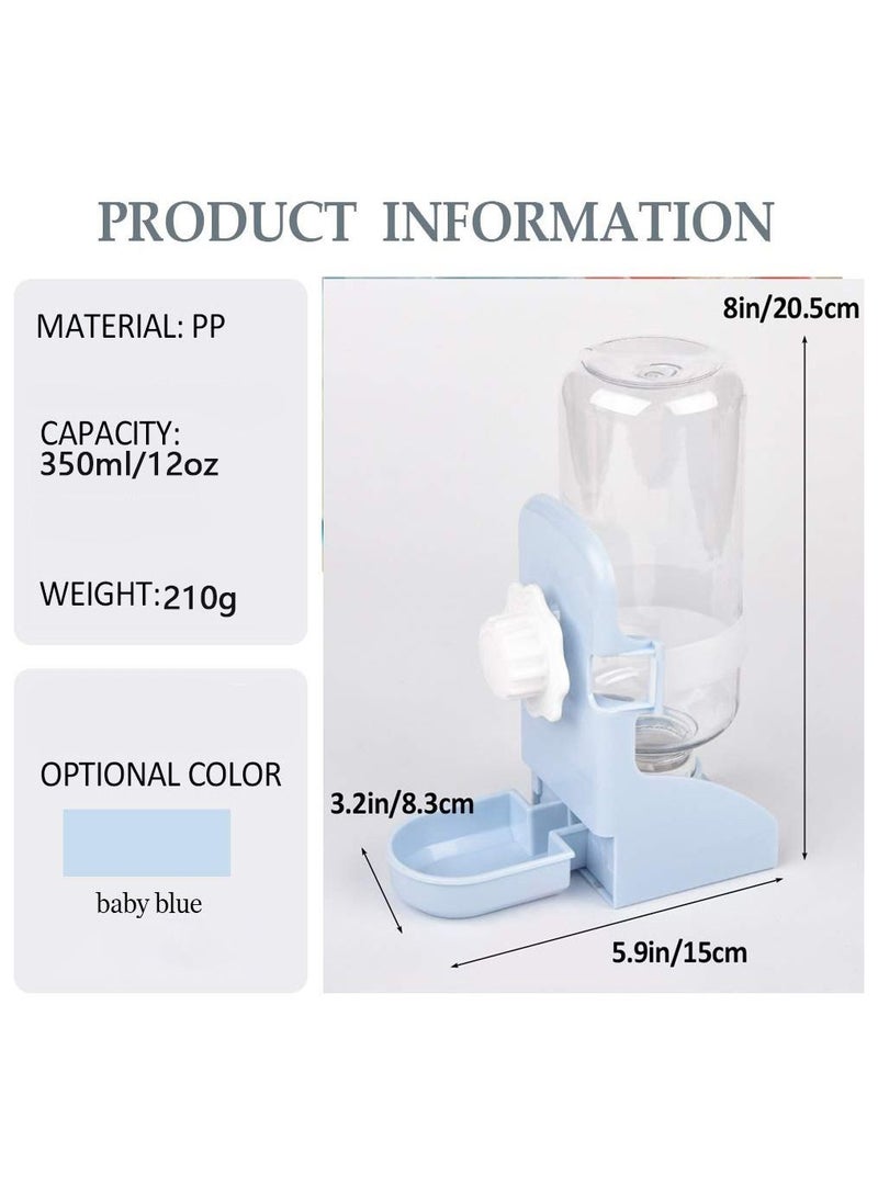 NIBEMINENT Rabbit Water Bottle Hanging Dispenser, 350ml Gravity Flow Automatic Prevent Spill, Mini Pet Feeder for Hamster Chinchilla Hedgehog Ferrets (Blue) - Image 4