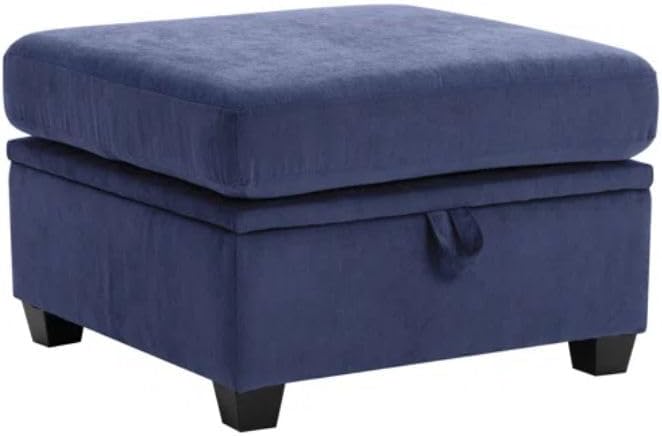 Comfynest Modern Square Modular Ottoman - Blue - Image 1