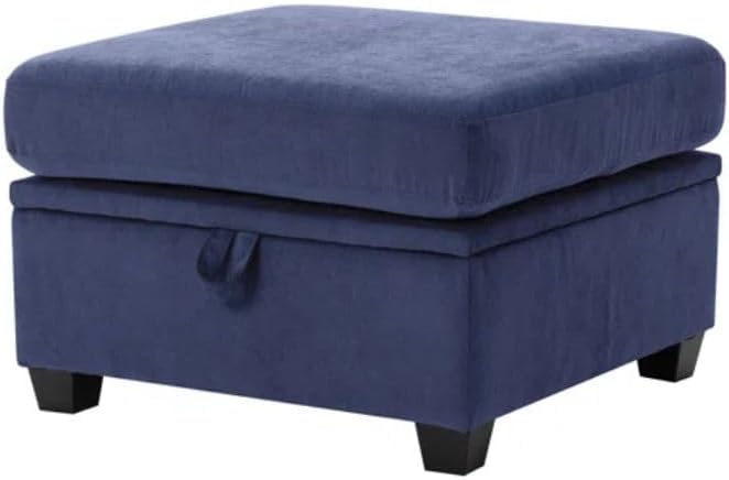 Comfynest Modern Square Modular Ottoman - Blue - Image 4