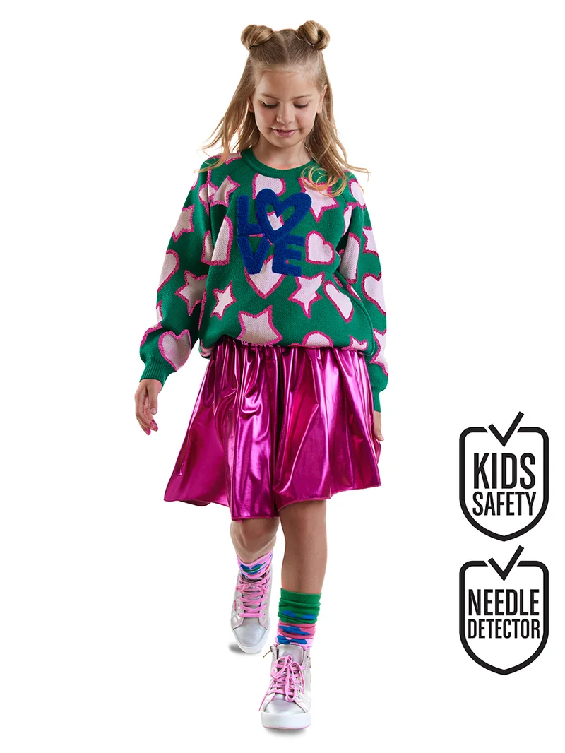 Denokids Stars&Hearts Girl Knit Jumper