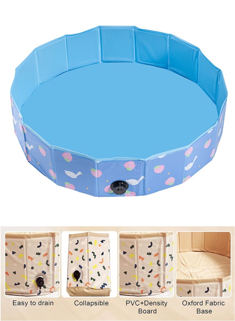 TAPIT 80x20CM Children's Toy Ocean Ball Pool Folding Non Inflatable Wave Ball Pool Baby Indoor Sand Pool Game Pool (Blue Goose) - Image 5