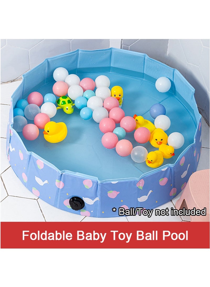 TAPIT 80x20CM Children's Toy Ocean Ball Pool Folding Non Inflatable Wave Ball Pool Baby Indoor Sand Pool Game Pool (Blue Goose) - Image 2