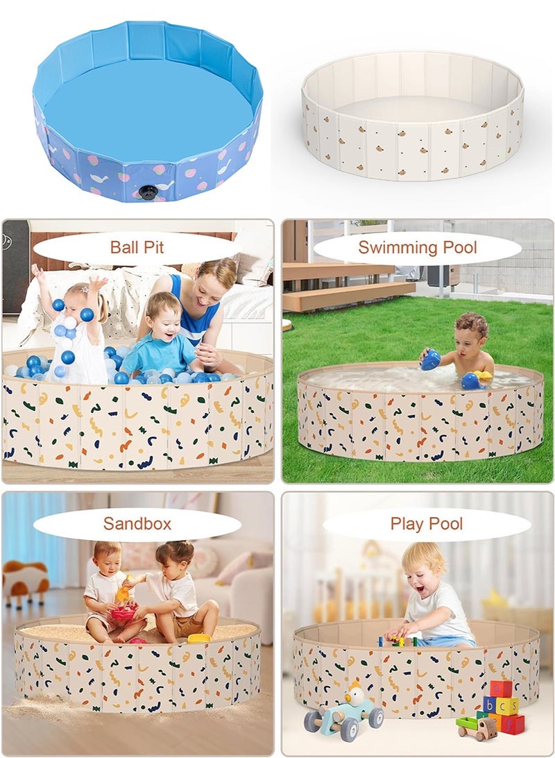 TAPIT 80x20CM Children's Toy Ocean Ball Pool Folding Non Inflatable Wave Ball Pool Baby Indoor Sand Pool Game Pool (Blue Goose) - Image 4