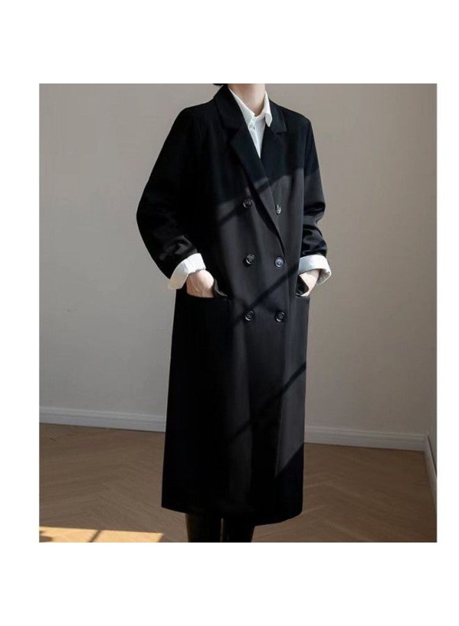 Long Windbreaker Women's Super Long Suit Jacket New Coat Spring And Autumn Outerwear Top Cardigan Autumn Suit 