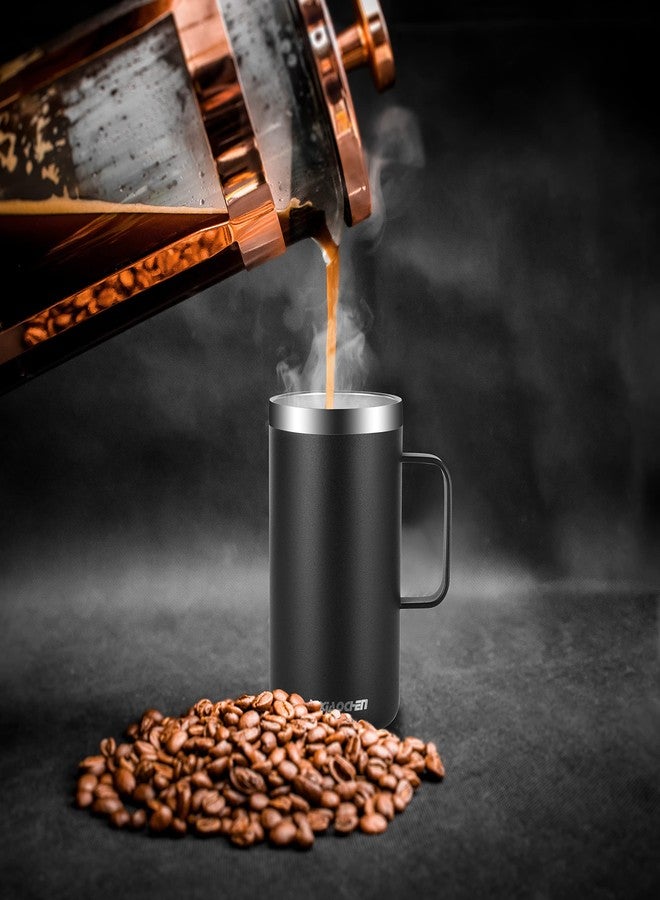 KXIAOCHEN 20oz Stainless Steel Insulated Coffee Mug with Handle, with vacuum insulation technology and BPA free with Lid. Great for all kind of occasions, Indoor-Outdoor (Black) - Image 3