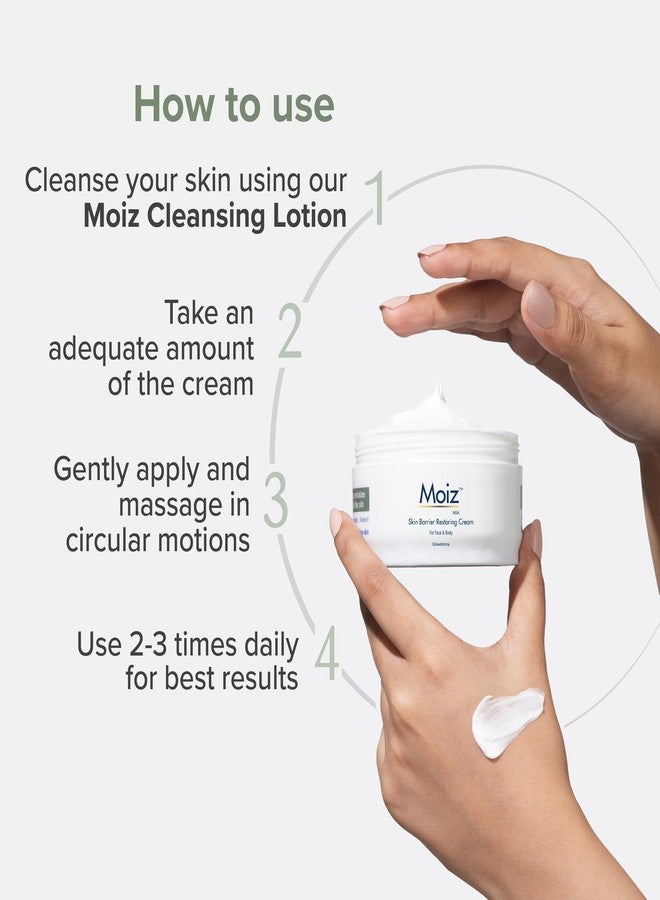 Moiz MM Skin Barrier Restoring Cream | For Very Dry & Sensitive Skin | Shea Butter & Vitamin E | Dermatologically Tested - Image 3