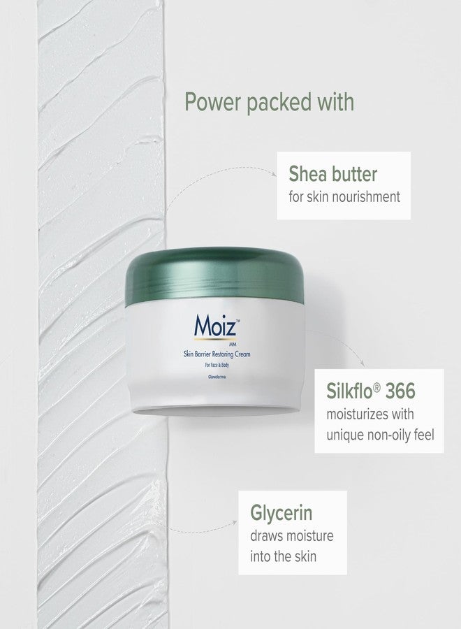 Moiz MM Skin Barrier Restoring Cream | For Very Dry & Sensitive Skin | Shea Butter & Vitamin E | Dermatologically Tested - Image 4