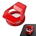 Ferianl Push Start Button Cover Zinc Alloy Car Engine Start Stop Button Cover Protector Motorcycle Ignition Key Switch Cover DIY Car Interior Decor Universal for SUV Sedan MotorcycleRed - Image 2