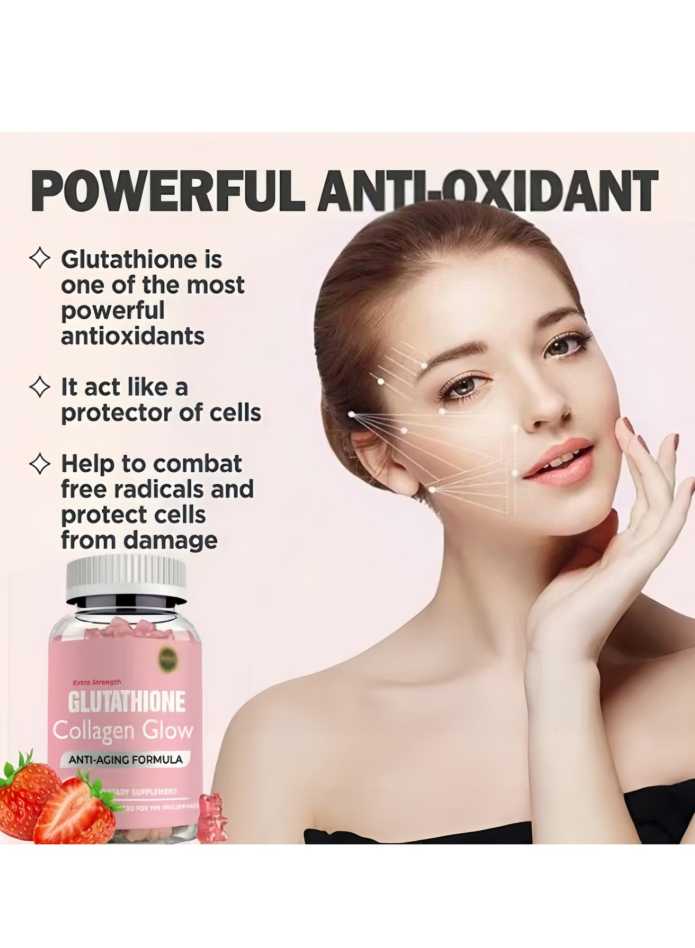 Collagen CollahenGlutathione Collagen Gummies, Glutathione Collagen Glow Gummies For Dark Spot, Korea Glutathione Gummies For Women, Glutathione Collagen Glow Anti Aging | Best Price KSA