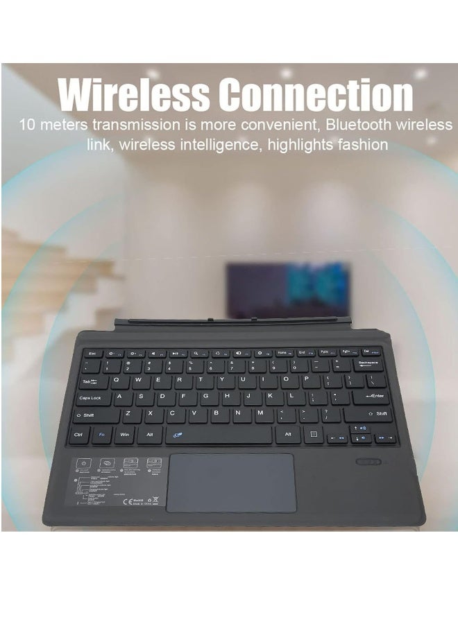 Wireless Keyboard, Magnetic Absorption Slim Bluetooth Keyboard Multifunctional Scissors Feet Trackpad for Surface Pro 3/4/5 Tablet - Image 2