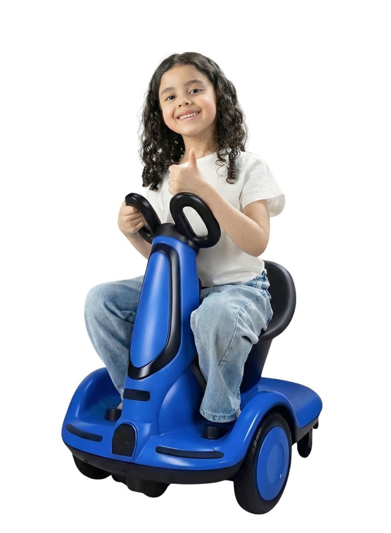 Smart electric scooter for kids 6V, upgraded edition with remote control, 360-degree rotation, music, LED lights, and a comfortable seat - Image 2