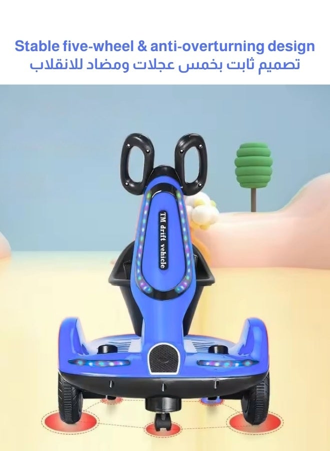 سكوتر كهربائي ذكي للأطفال 6V بإصدار مطوّر مع ريموت تحكم عن بعد، دوران 360 درجة، موسيقى وأضواء LED ومقعد مريح - Image 4