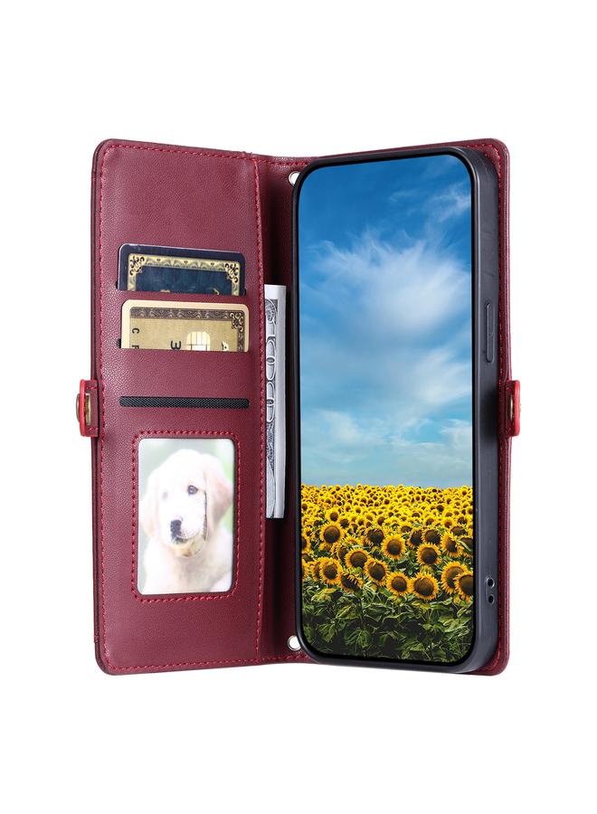 S-TOP Case For Samsung Galaxy A33 5G Wallet Multi-card Slot Leather Phone Case with Lanyard - Image 4