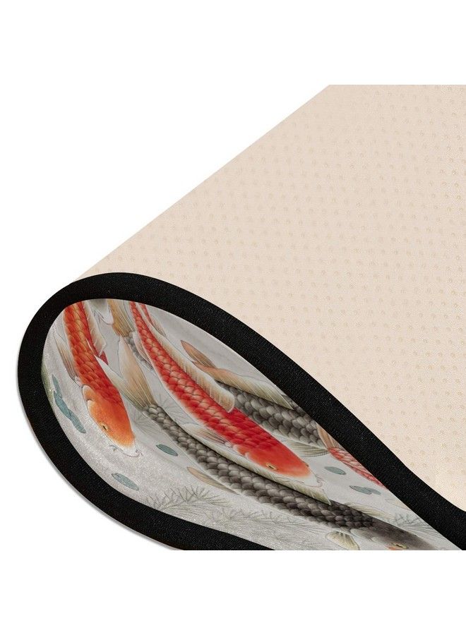 ALAZA Asian Lotus And Koi Fish Runner Area Rug Non Slip Floor Mat For Hallway Entryway Living Room Bedroom Dorm Home Decor 72X24 Inches  - Image 5