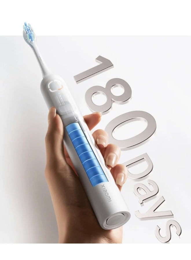 XIAOMI Oscillation Electric Toothbrush with Double Swing Angle Brushing Area Indicator 180-Day Battery Life IPX8 Waterproof 3 Cleaning Modes - White - Image 4