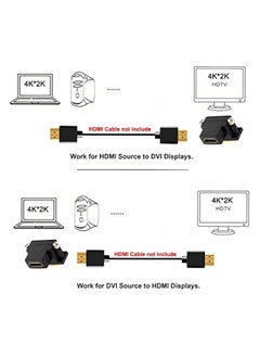 erorex 90 Degree Down Angled DVI Male to HDMI Female Adapter for Computer & HDTV & Graphics Card  - Image 2