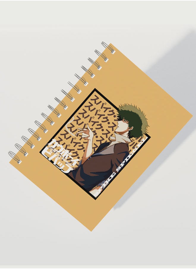 LIT - Cowboy Bebop A5 Notebook Cowboy Bebop A5 Size Spiral Notebook Spike Spiegel Spiral Notebook Red Dragon Syndicate Cowboy Bebop-Manga Fan Gift - Image 1