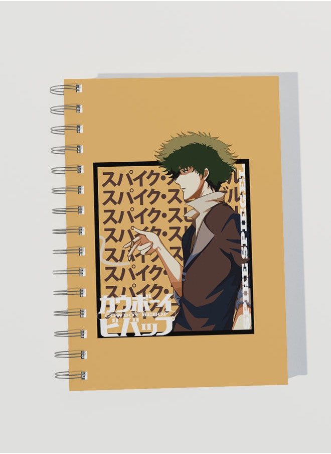 LIT - Cowboy Bebop A5 Notebook Cowboy Bebop A5 Size Spiral Notebook Spike Spiegel Spiral Notebook Red Dragon Syndicate Cowboy Bebop-Manga Fan Gift - Image 1