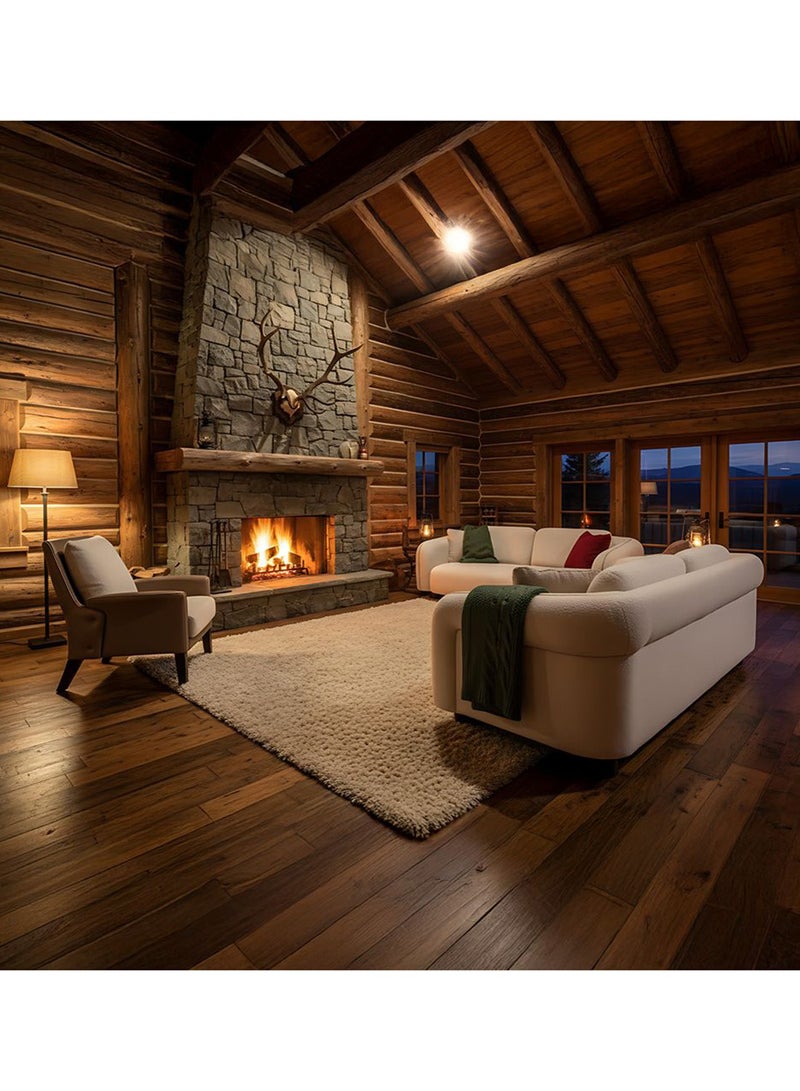 DANUBE HOME Floransa Fabric Arm Chair | Armchair | Modern Design Single Seater Accent Chair | Comfortable Living Room Furniture L80xW80xH90cm - Light Beige/Brown - Image 3