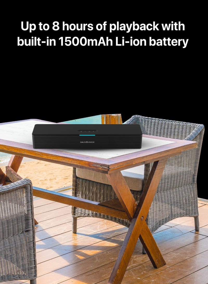 Seeken Soundbreeze Studio 30 Bluetooth Speaker Sound Bar with Built-in Subwoofer | 30-Inch Wireless HiFi Home Theater Audio System for TV & Video | Portable ABS Design with AUX & USB Connectivity - Image 5