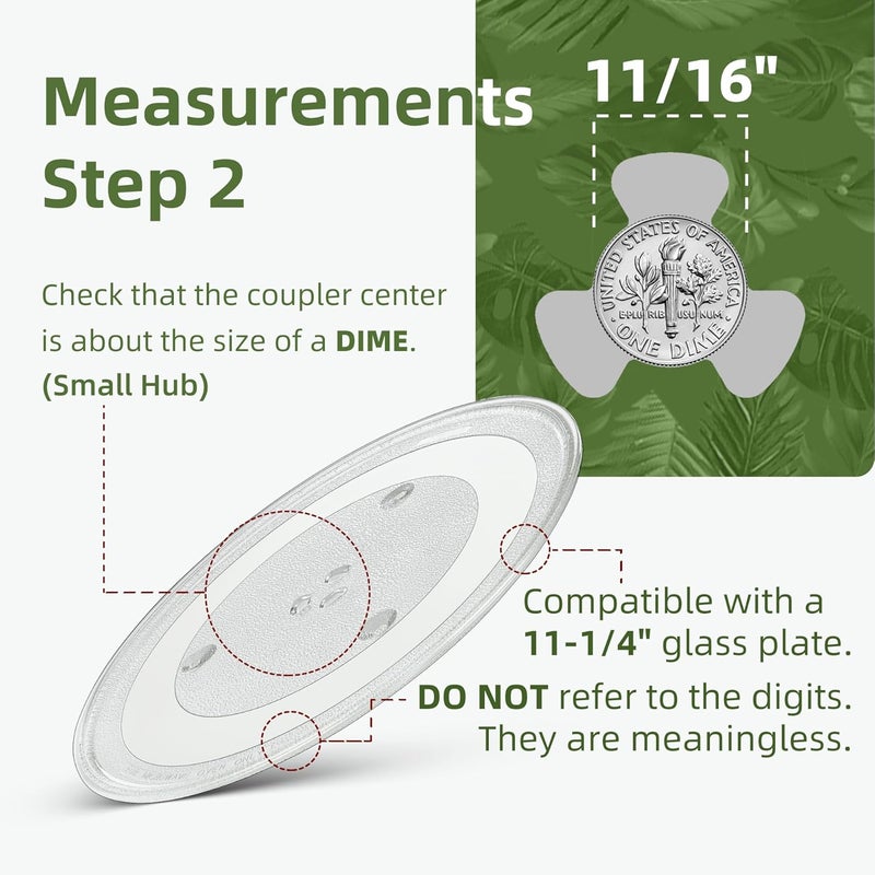 Gemroom 11.25" Microwave Plate Replacement for 3517203500 3517203510 Magic Chef MCO160 Series Compatible with Sharp Microwave Plate R318 R331 Series Frigidaire 5304481353 and 11 1/4 inch Daewoo Glass Plate - Image 3