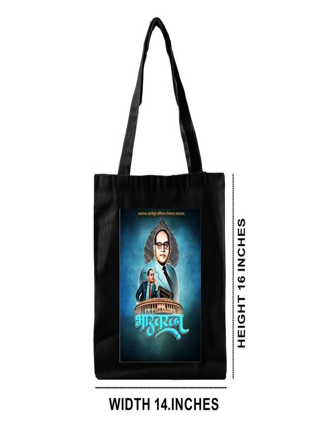 PrintingZone Dr Bhim Rao Ambedkar Canvas Printed Tote Bag For Women | Zipper & Pouch | Shopping/Grocery Bag | Multi-Purpose Bag | Reusable Cotton Handbags, Canvas Tote Bags For College(TB64) - Image 2