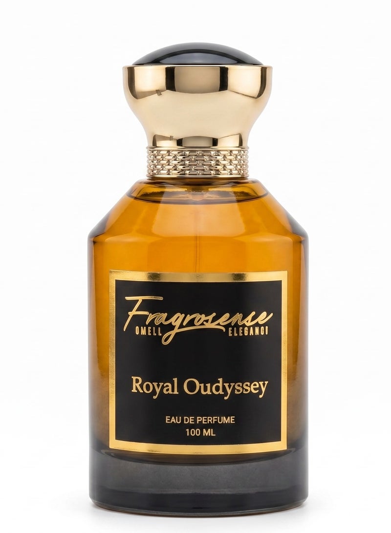 Royal Oudyssey Perfume for Unisex 100ml - Long Lasting Oud Fragrance, Luxury Woody Leather Warm Spicy Aromatic Scent, Premium Signature Parfum for Men & Women