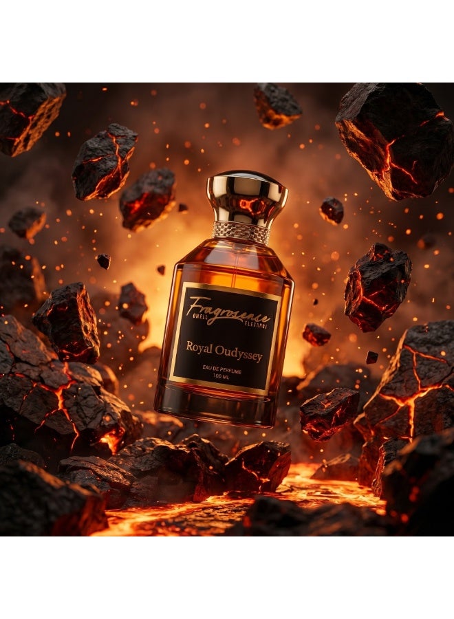Fragrosense عطر رويال أوديسي للجنسين 100 مل - عطر عود طويل الأمد، رائحة خشبية جلدية دافئة حارة عطرية، عطر مميز للرجال والنساء - Image 2