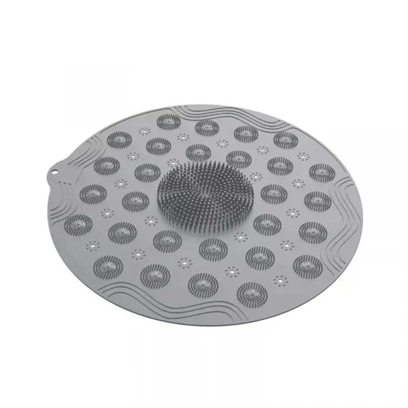 Veentus Bath Massage Mat, Silicone Shower Bath Mat Anti Slip Bathtub Bathroom Met with Suction Cup, Drain Hole & Anti Skid Non-Slippery Rubber Floormat for Toilet Kitchen Bathroom (Pack of 1 PIS) - Image 1