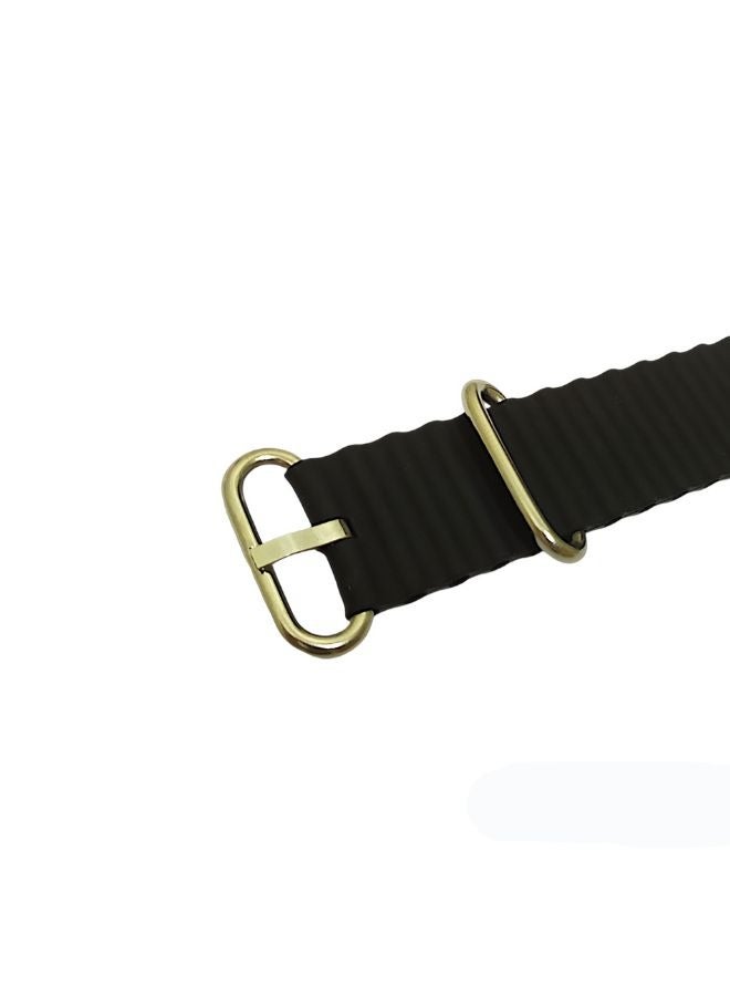 Silicone band for smart watches, size 42/44/45/49 mm, black color - Image 3