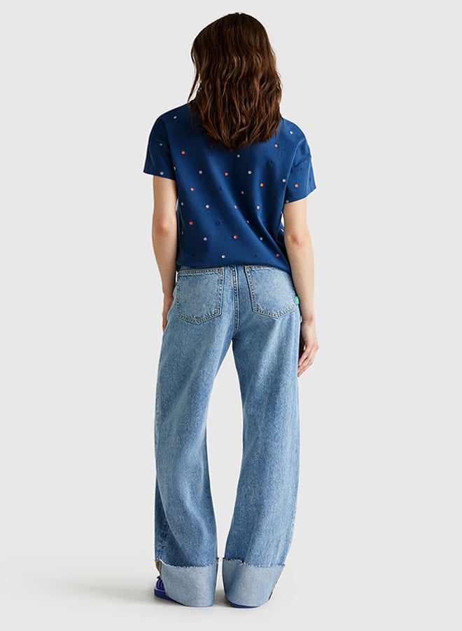 Benetton Polo With Flower Embroidery  - Image 2