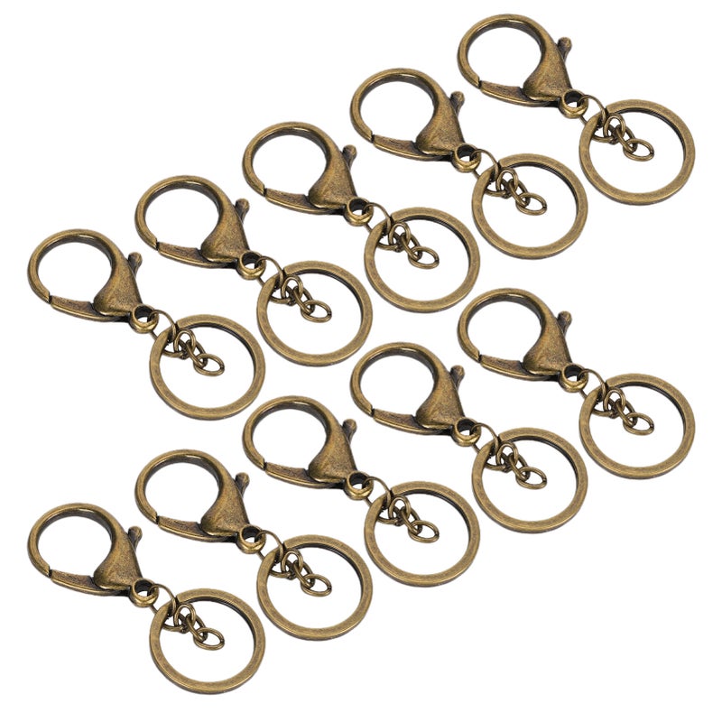 10Pcs Key Chain Plating Non Fading Simple Keychain Bag Buckle Lobster Clasp Hook(Antique Brass ) - Image 5