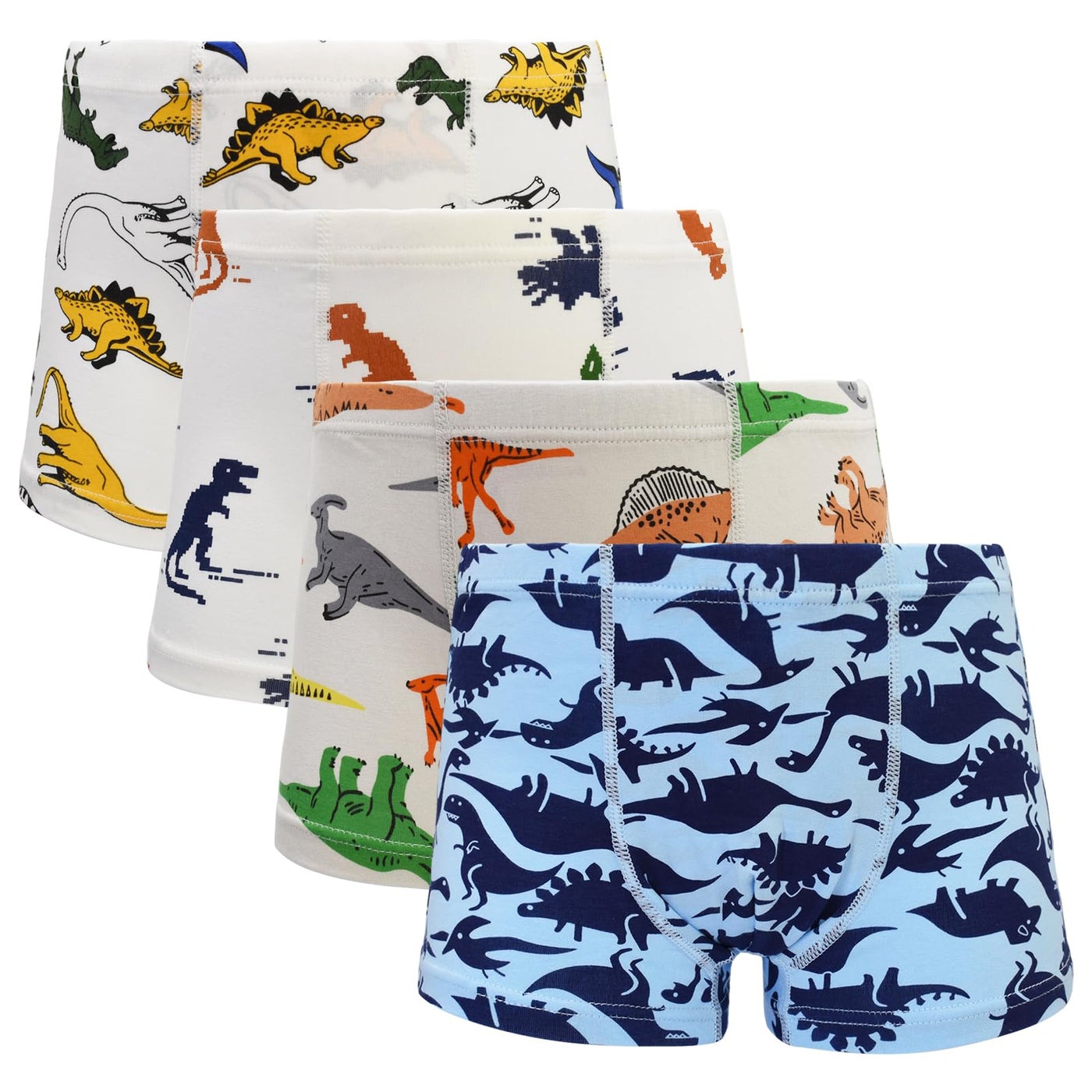 SkiBeaut Toddler Boy Boxer Briefs 2 or 4 Pairs of Little Kids Underwears Soft Cotton Potty Training Underwear for 2-8 Years (US, Age, 2 Years, 4 Years, #1 Multi-colored)
