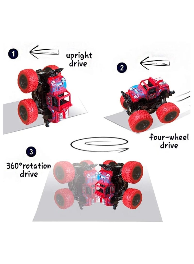 360° Rotating Mini Monster Stunt Car for Kids – Friction Powered Off-Road Toy Truck with Shock Absorbers – Durable Push and Go Rock Crawler Vehicle – Birthday Gift for Boys & Girls - Image 3