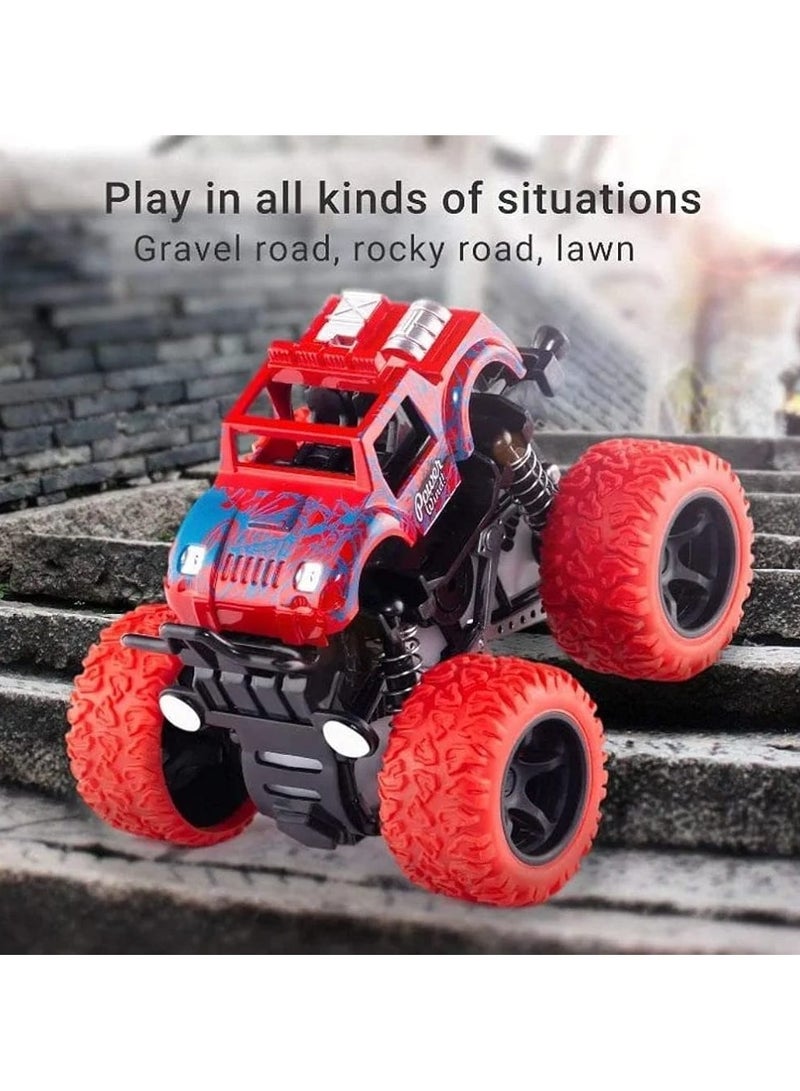 360° Rotating Mini Monster Stunt Car for Kids – Friction Powered Off-Road Toy Truck with Shock Absorbers – Durable Push and Go Rock Crawler Vehicle – Birthday Gift for Boys & Girls - Image 4
