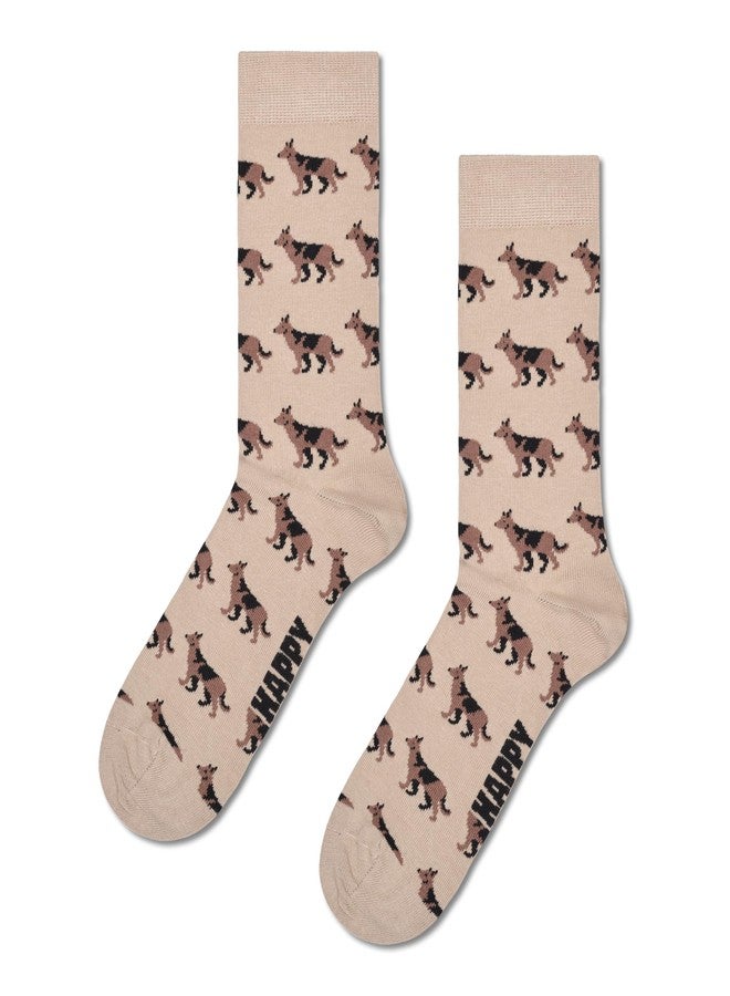 Happy Socks 3-Pack Dog Socks, Beige, M/L - Image 3
