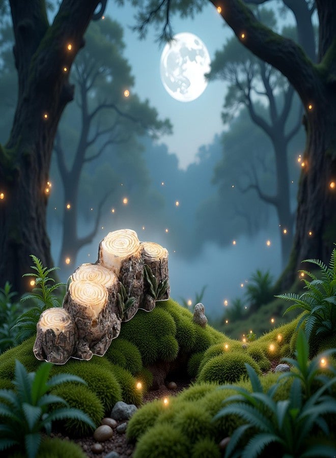Jizlan Miniature Resin Stump Micro Landscape Fairy Garden Ornament Mini Doll House Outdoor Landscape Decor Outdoor Statues Garden Sculptures Outdoor Décor Miniature Landscape - Image 5