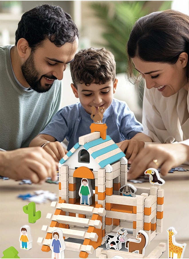 122 Pcs Magnetic Toys Building Blocks Sets: Lu Ban Mortise and Tenon Blocks, Early Education Building Toys Set  - Image 1