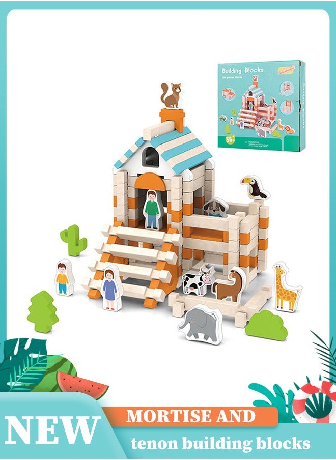 122 Pcs Magnetic Toys Building Blocks Sets: Lu Ban Mortise and Tenon Blocks, Early Education Building Toys Set  - Image 5