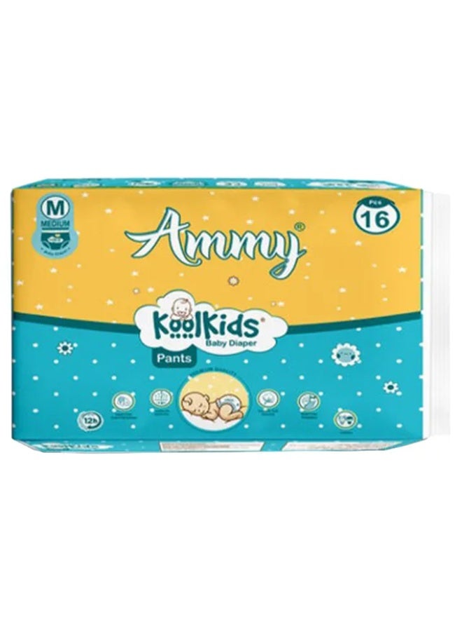 Ammy حفاضات أمّي كول كيدز المميزة للأطفال بحجم متوسط - عبوة 16 قطعة - Image 1