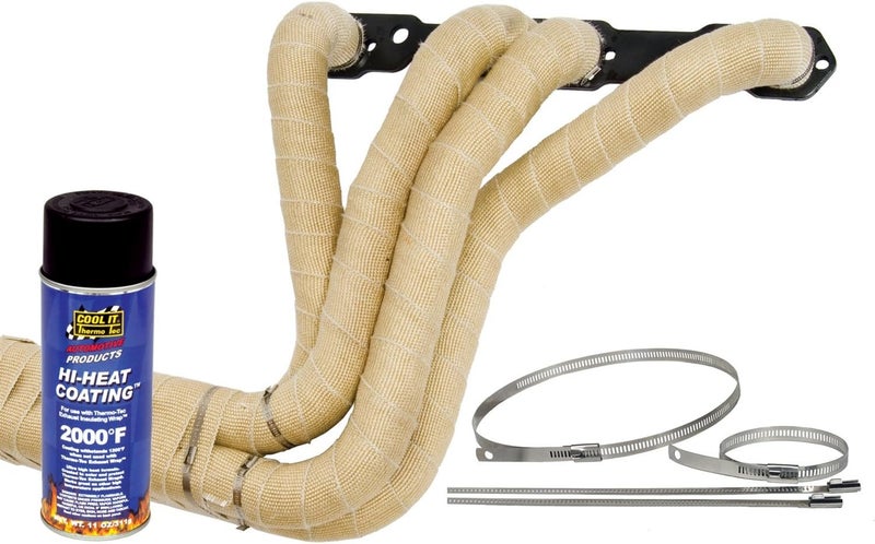 19222 Black 2" Exhaust Wrap Kit, 2 Rolls