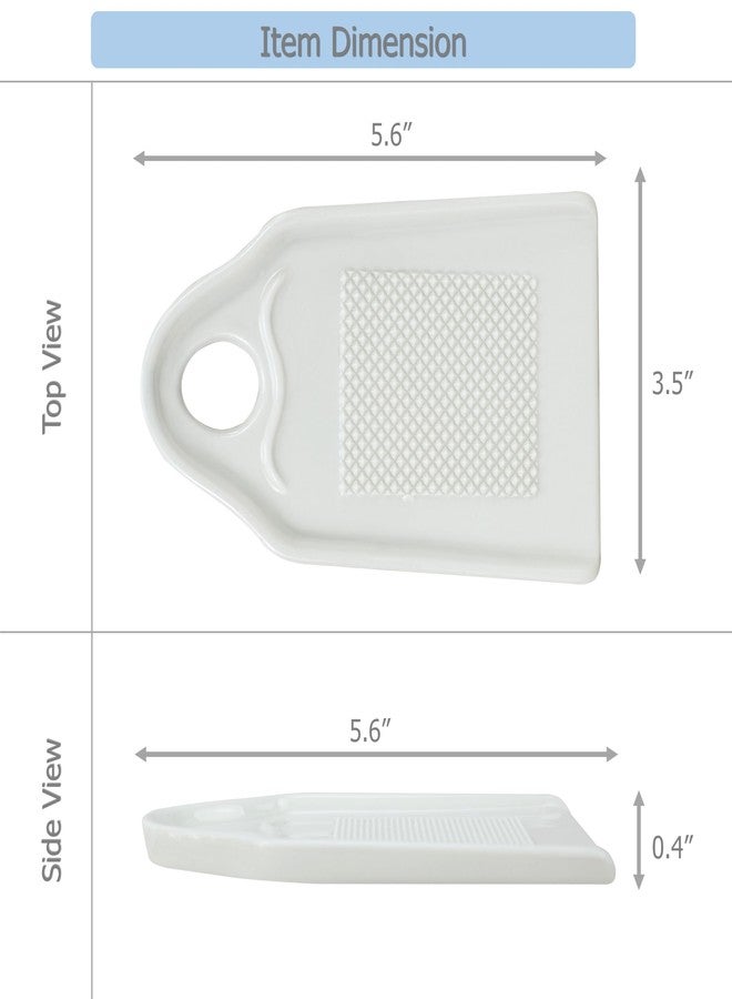 EIKS Porcelain Grater Plate for Grinding Wasabi Ginger Cheese Lemon Chocolate, Kitchen Cooking Food Preparation Tool - Image 4